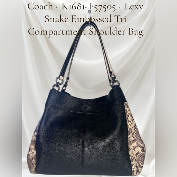 Coach Handbags - Coach Lexi Snake Embossed Leather Shoulder Bag. Limited edition. Beautiful